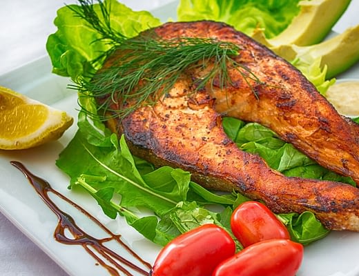 Menu Diet Sihat - Ikan Salmon Grill